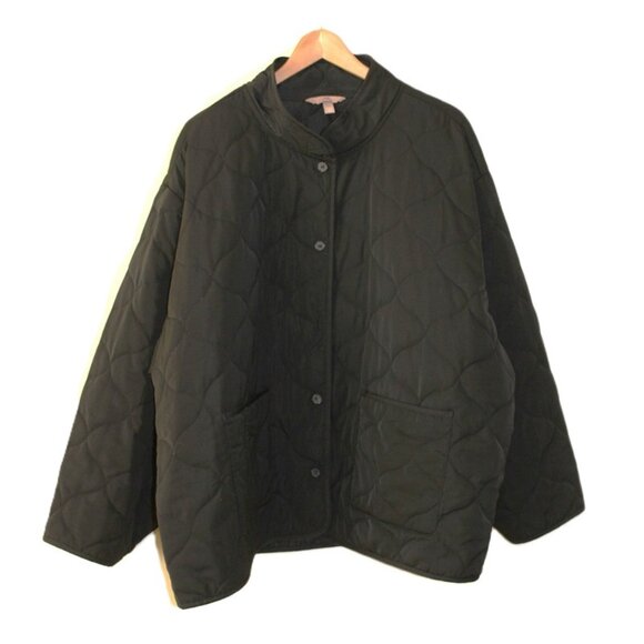 H&M Oversized Quilted Jacket in Black (3XL) - Picture 1 of 10